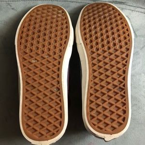 Red vans with rainbow stripe, only wore a few times.